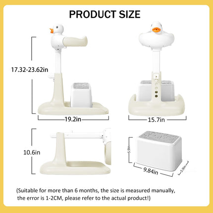 Adjustable Height Baby Shower Stand with Anti-Slip Base,Bath Shower Standing Sup