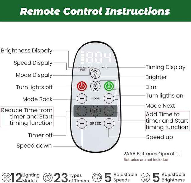 SHareconn 6ft Prelit Premium Artificial Classic Spruce Christmas Tree with Remote Control,Timer, and 330 Warm White & Color LED Changing Lights, 952 Branch Tips, Xmas Decoration, 6 FT https://a.co/d/0e3Nukds