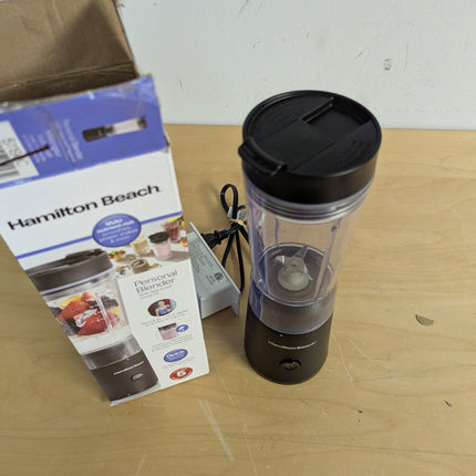 Hamilton Beach Personal Blender with Leak-Proof Travel Lid, Stainless Steel Blad