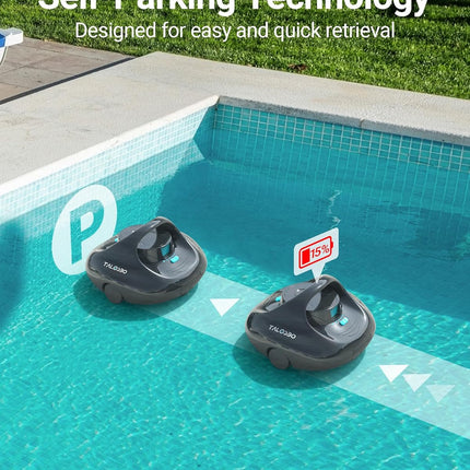 TALOSBO Pleco Se Robotic Pool Cleaner with 130Min Runtime, Cordless Pool Vacuum