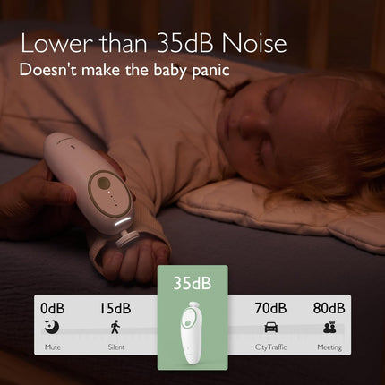 Momcozy Baby Nail File Electric, Gentle Baby Nail Trimmer Electric, Baby Nail Cl