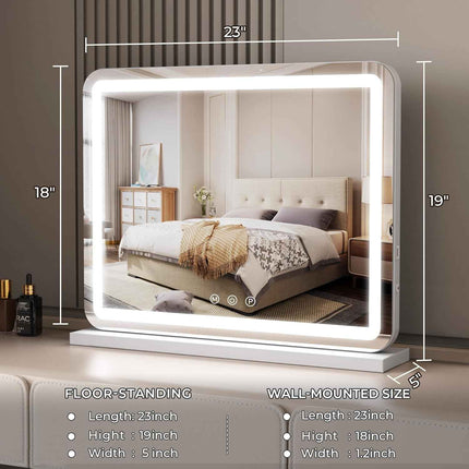 ZL ZELing Vanity Mirror with Lights, 23 Inch Large Makeup Mirror with LED Lights