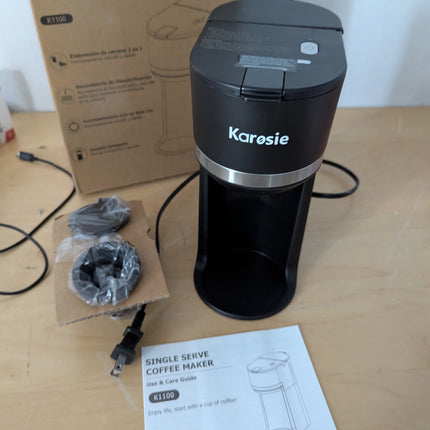 Karosie Single Serve Coffee Maker for K-Cup and Ground Coffee, Fast Brew