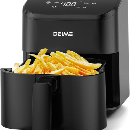 DEIME Air Fryer 3 Qt, Small Airfryer Digital Space Saving Compact, Bake, Reheat,