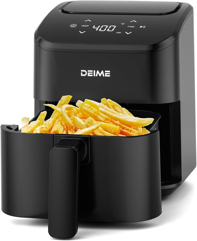 DEIME Air Fryer 3 Qt, Small Airfryer Digital Space Saving Compact, Bake, Reheat,