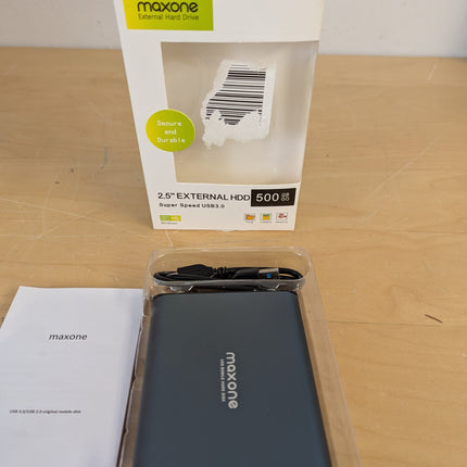 Maxone 500GB Portable External Hard Drive, Ultra Slim USB3.0 HDD Storage Compati