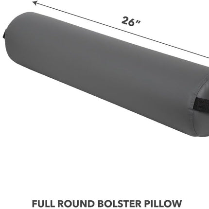ForPro Full Round Bolster Pillow, Cool Grey