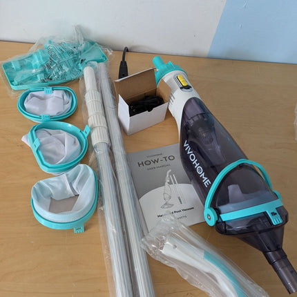VIVOHOME Cordless Pool Vacuum with Telescopic & Extension Poles 9.12ft, 18.5 GPM