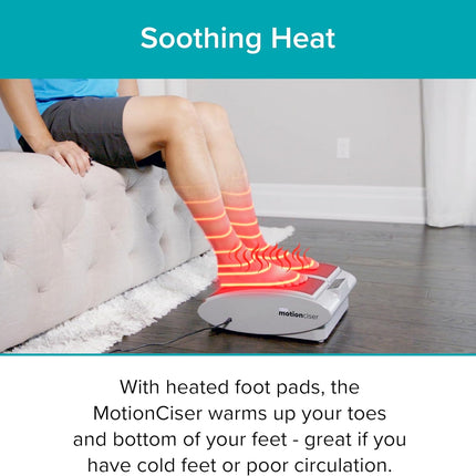 DR-HO'S MotionCiser Passive Leg Exerciser with Heat & Vibration, 5 Heat Settings & Remote for Circulation