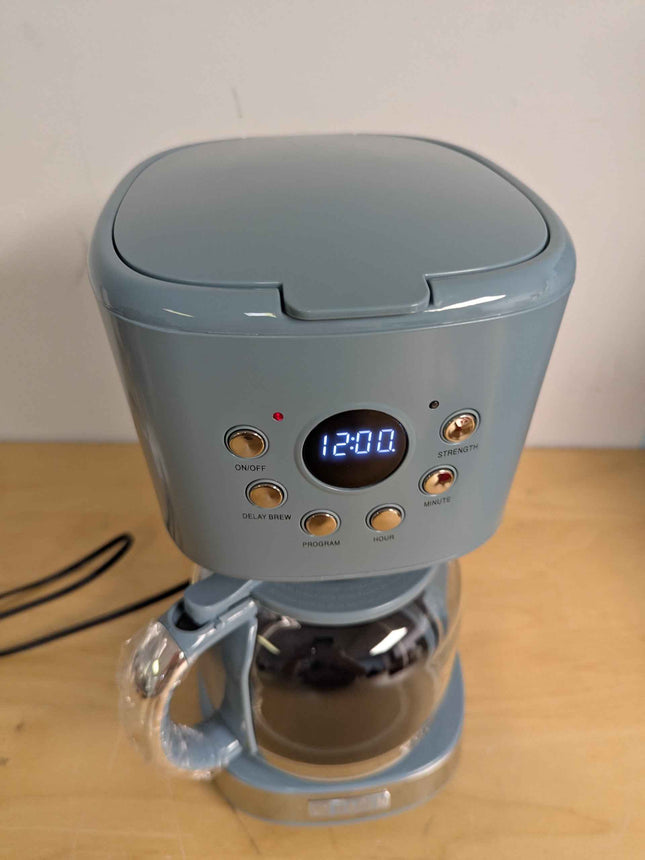 Haden Brighton Coffee Machine, 12 Cup Programmable Drip Coffee Maker with Auto S