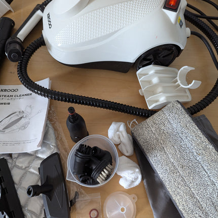 KROQO Steam Cleaner, Steam Mop with 23 Accessories, Powerful Multipurpose Portab