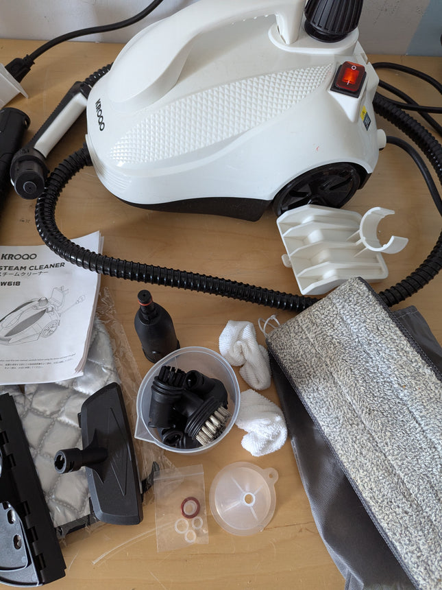 KROQO Steam Cleaner, Steam Mop with 23 Accessories, Powerful Multipurpose Portab