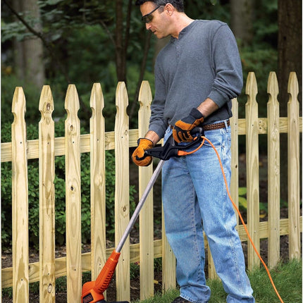 BLACK+DECKER Corded String Trimmer with Auto Feed, 4.4 Amp Motor, Edge Guide, 13
