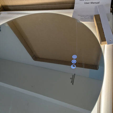 Callsky 30'' Round LED Bathroom Mirror, Frameless Circle Mirror with Back Light