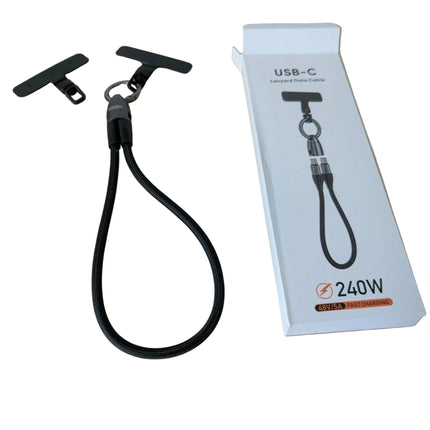 Adjustable Phone Chain Powerful 240W USB C Cable Phone Lanyard for Fast Charging