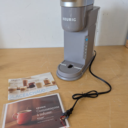 Keurig K-Iced Single Serve K-Cup Pod Coffee Maker with Brew Over Ice Button, 42 oz Removable Reservoir, 3 Sizes, Grey