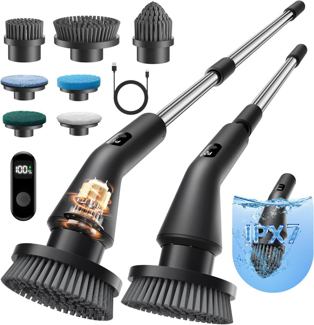Leebein Electric Spin Scrubber, 2025 New Cordless Cleaning Brush Bathroom Scrubb