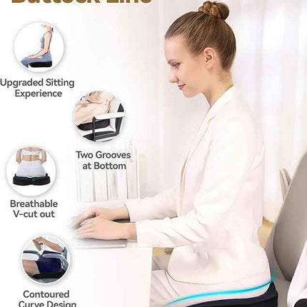 Travel Ease Memory Foam Seat Cushion, Butterfly-Shape Seat Cushion for Long Hour