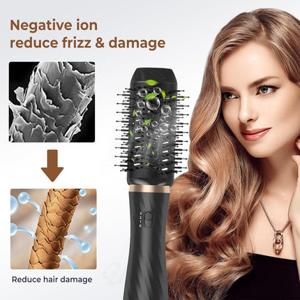 Blow Dryer Brush 5 in 1, Negative Ion Hair Dryer Brush Set Air Styler Curling Wr