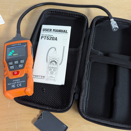 PT520A Natural Gas Detector, Gas Leak Detector with 43.5cm Gooseneck, Locates So