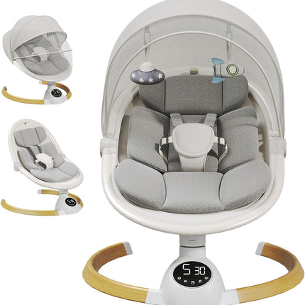 Baby Swing for Infants with Bluetooth Music Speaker & Remote Control - Portable