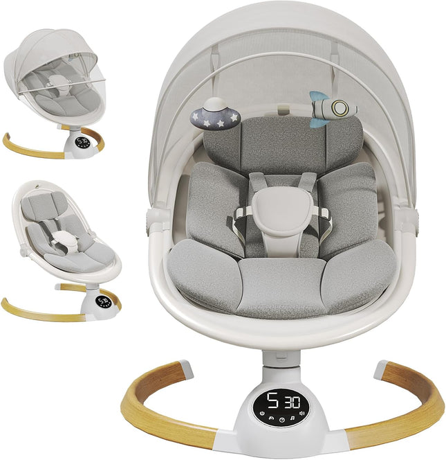 Baby Swing for Infants with Bluetooth Music Speaker & Remote Control - Portable