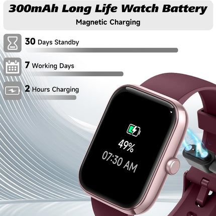 Smart Watch for Men Women with Bluetooth Call, Alexa Built-in, Heart Rate & Slee