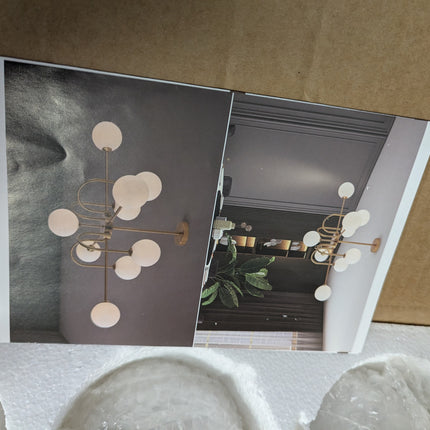 Mid Century Chandelier,Modern Sputnik Globe Chandelier,Black Chandeliers for Din