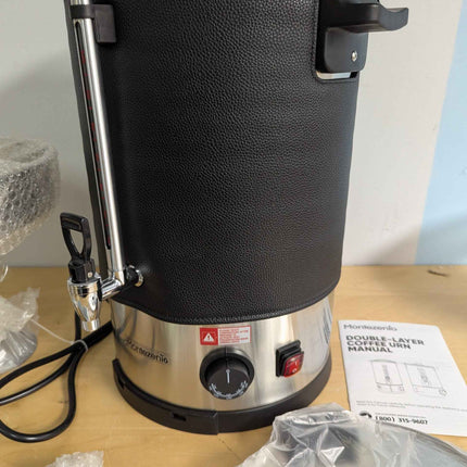 Megaflint 100 Cup Commercial Coffee Urn,Stainless Steel &Thermal Sleeve, 15L Lar