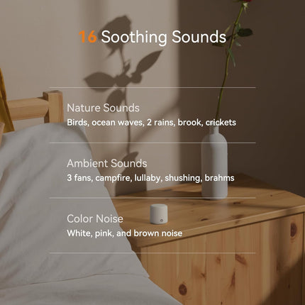 Dreamegg White Noise Machine - Portable Sound Machine Baby Adult, Travel White N