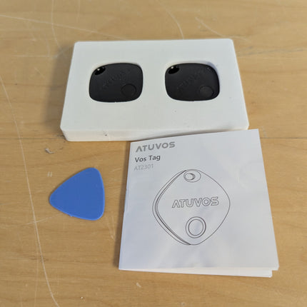 ATUVOS Air Tracker Tag 2 Pack, Luggage Tracker Key Finder Work with Apple Find M