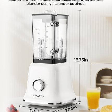 CKEMU Professional Blender For Smoothies, 58 Oz Glass Jar, Glass Blender Includi