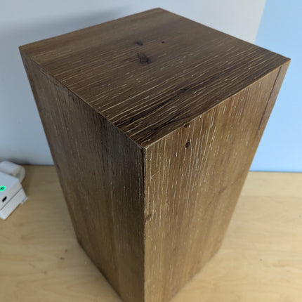 Rustic 11.81" Wood End Table Square Side Table in Distressed Finish - 1 30 x 30