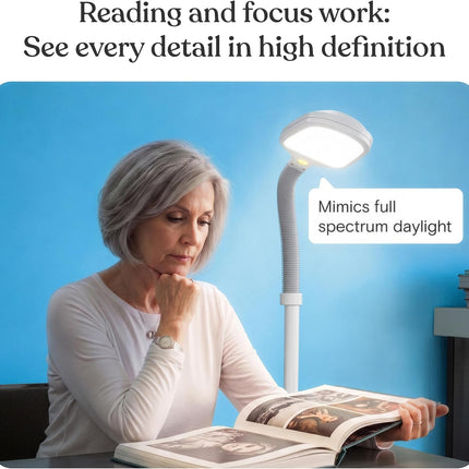 Brightech Litespan LED Floor Reading Lamp, 12W 850-950 Lumens Daylight Gooseneck Standing Light for Crafts & Over Chair