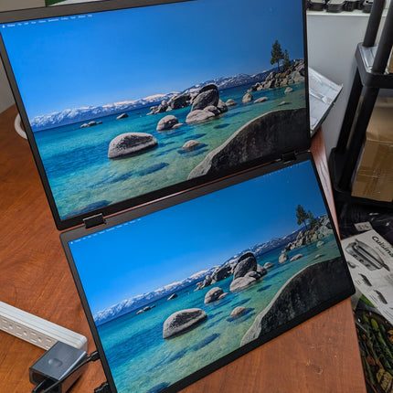 InnoView 18.5" Dual Portable Monitor 2K 200Hz 100% sRGB - Foldable & Stackable D
