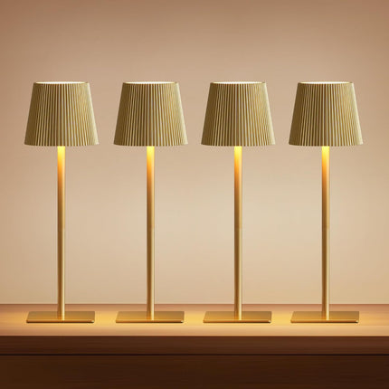 LUTEC 4 Pack Cordless Table Lamp,6000mAh Rechargeable Battery Operated Desk Lamp