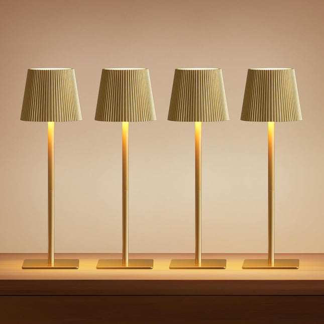 LUTEC 4 Pack Cordless Table Lamp,6000mAh Rechargeable Battery Operated Desk Lamp