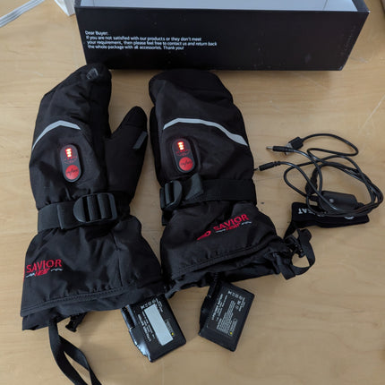 Heated Gloves for Men Women, SAVIOR HEAT Electric Battery Powered Ski Gloves, Re