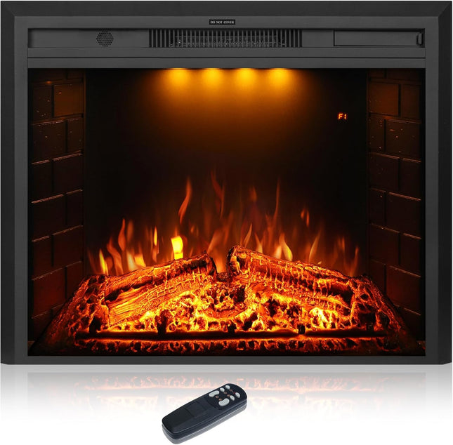 Dreamflame 30 inch Wide Electric Fireplace Inserts, Wall Fireplace Electric with