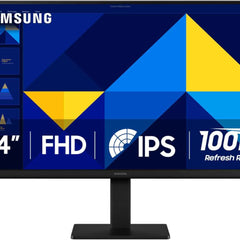 Samsung 24 inch FHD Monitor (1920x1080) with 100 Hz Refresh Rate, IPS Panel, 5 m