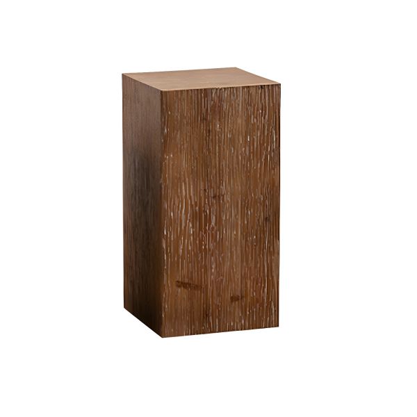 Rustic 11.81" Wood End Table Square Side Table in Distressed Finish - 1 30 x 30