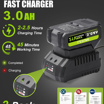 Incomplete — LAYUNI 21V Brushless Cordless Weed Wacker, 4-in-1 Trimmer & Edger