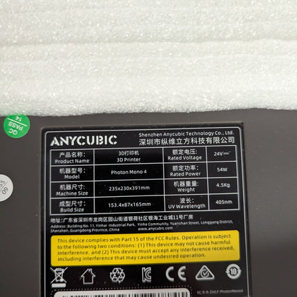 ANYCUBIC 10K Resin 3D Printer, Photon Mono 4 LCD 3D Printer with 7-inch Mono Scr