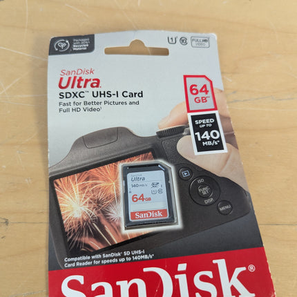 SanDisk 64GB Ultra SDXC UHS-I Memory Card - 100MB/s, C10, U1, Full HD, SD Card -