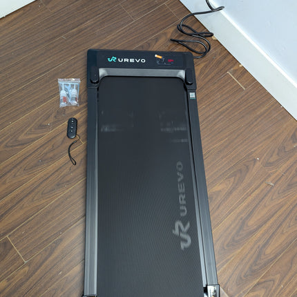 UREVO 2-in-1 Under Desk Walking Pad Treadmill, 4 MPH with 2.5 HP 40 dB Quiet Motor, App Control and 265 lb Capacity