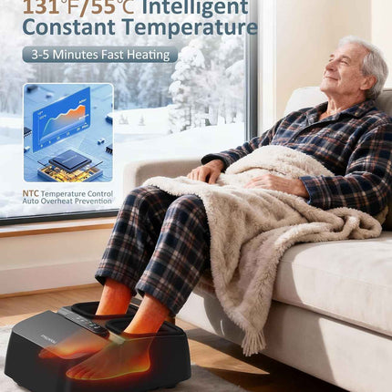 MOUNTRAX Foot Massager Machine with Heat, Gifts for Women Men, Shiatsu Foot Mass