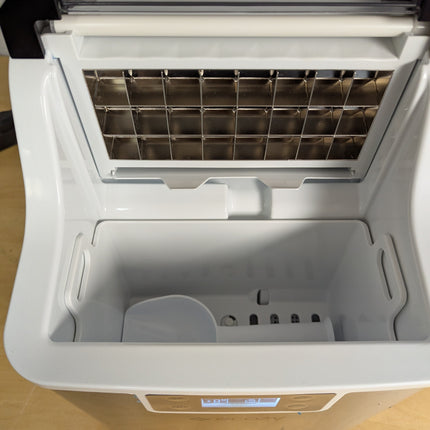 ecozy Countertop Ice Makers, 45lbs Per Day, 24 Cubes Ready in 13 Mins, Stainless