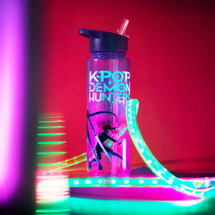KPop Demon Hunters Officially Licensed Huntrix Water Bottle for Girls, 25oz Leak