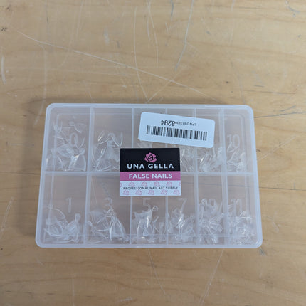 UNA GELLA Almond Shape Nail Tips Short: 504pcs Half Cover Almond Tips | Half Mat
