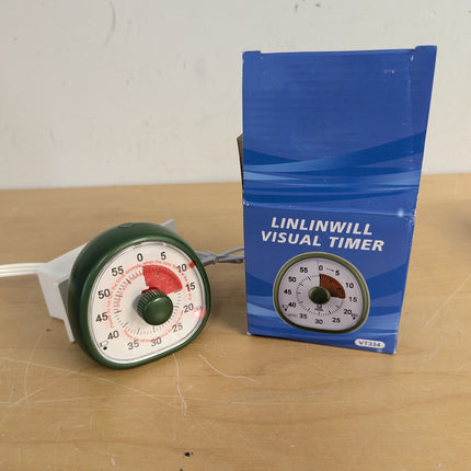 Linlinwill Rechargeable Visual Timer for Kids, Adjustable Volume & Alarm Duratio